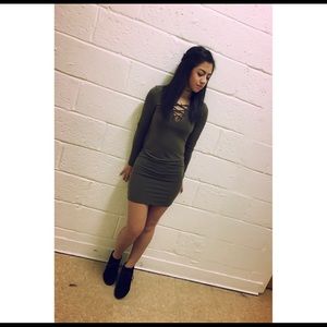 Forever 21 Green Bodycon Dreas